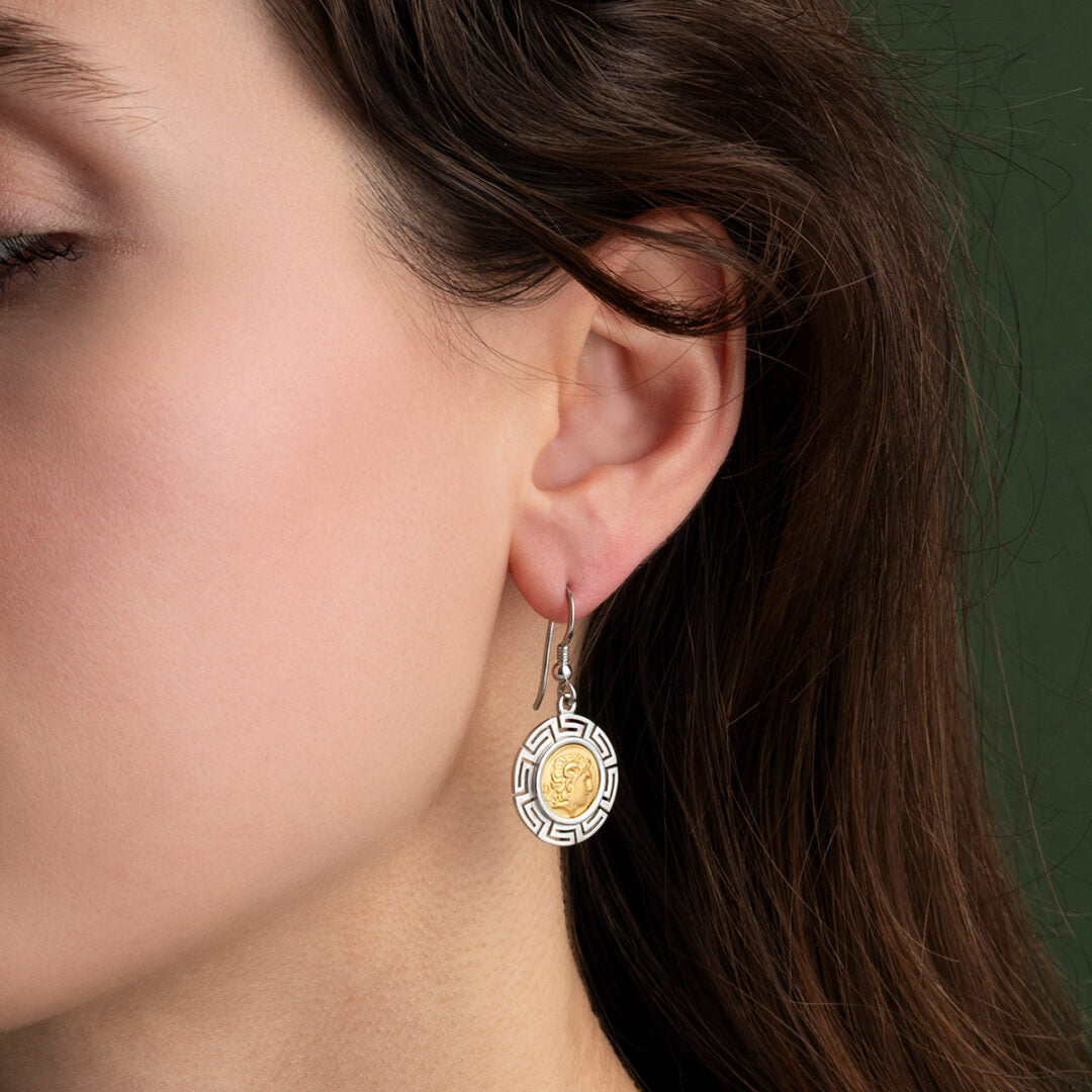 Alexander the Great Dangle Earrings - 925 Sterling Silver