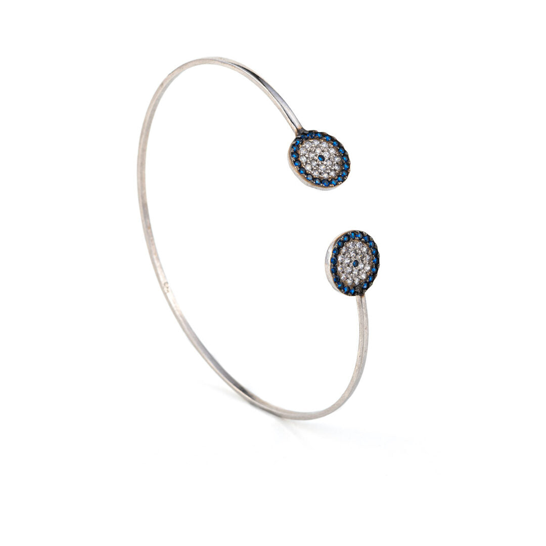 Evil Eye Bracelet with Zircons - 925 Sterling Silver