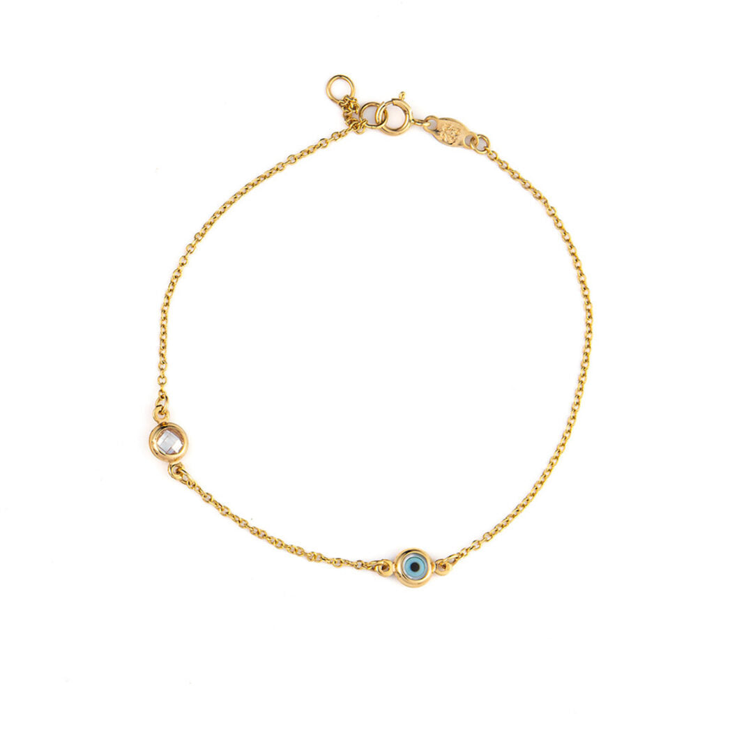 Bracelet Gold K14 with enamel eye