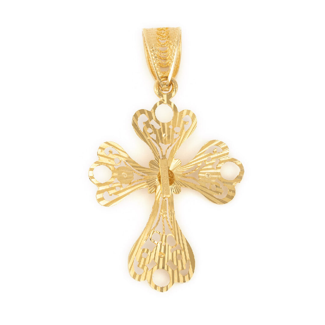 Byzantine Filigree Cross in 14K Gold