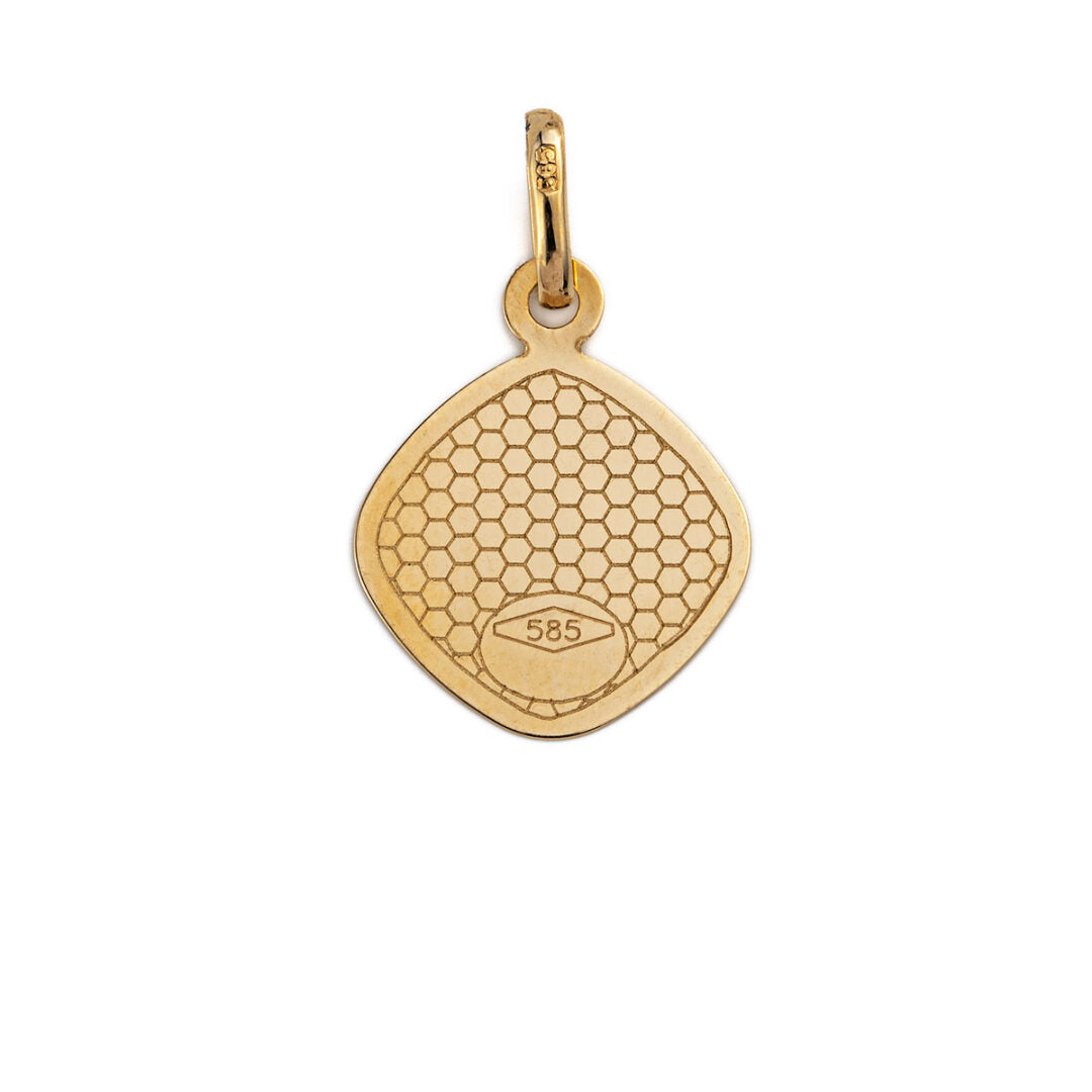 Virgin Mary and Jesus Pendant - 14K Gold