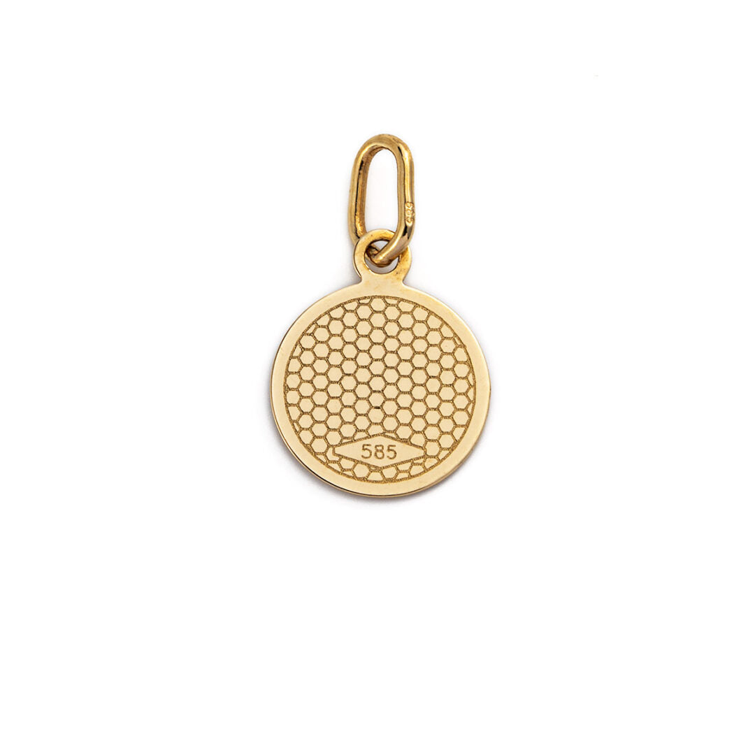 Virgin Mary and Jesus Pendant - 14K Gold