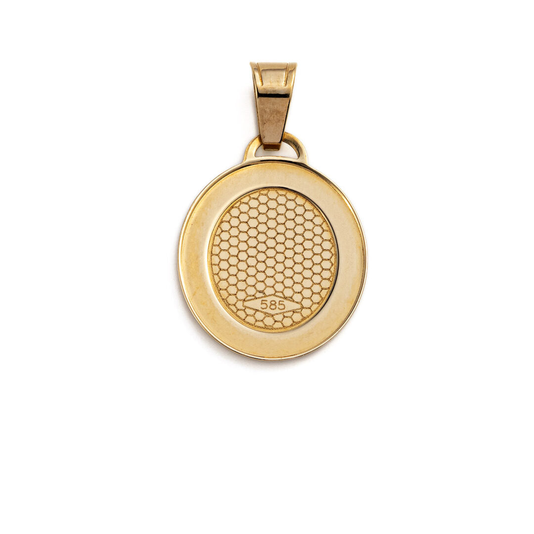 Virgin Mary and Jesus Pendant - 14K Gold