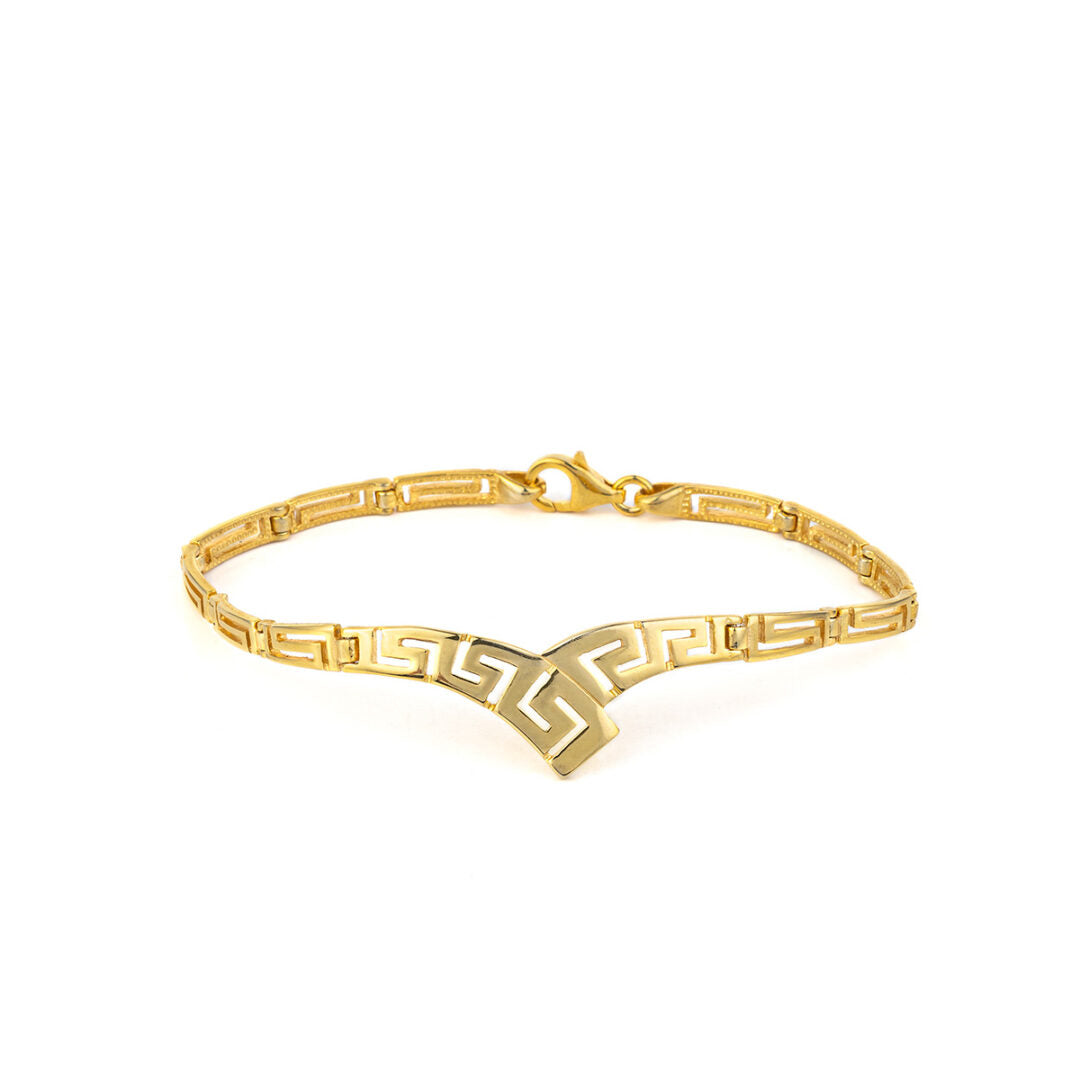 Greek Meander Link Bracelet
