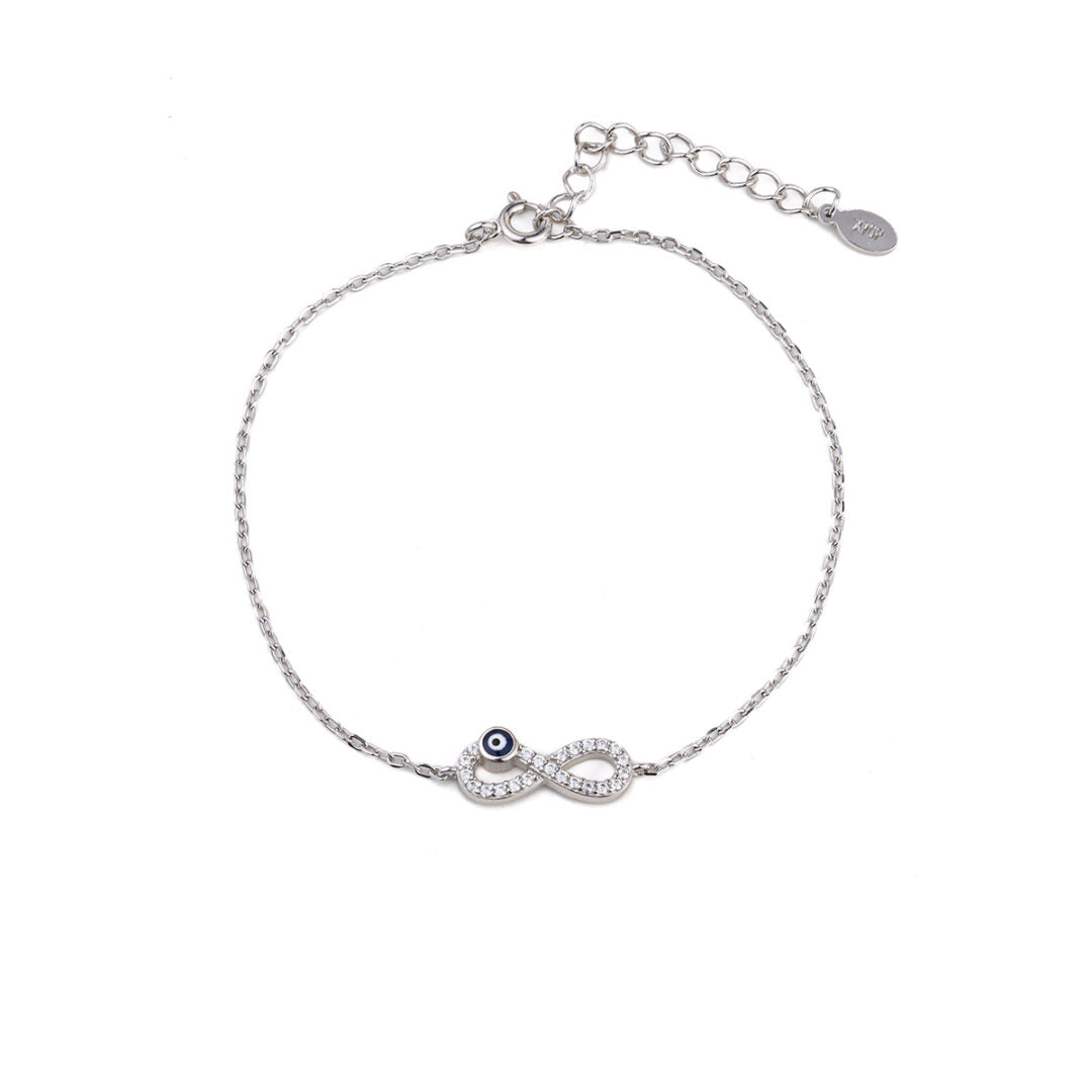 Evil Eye Infinity Bracelet with Zircon