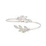 Opal Leaf Bracelet - 925 Sterling Silver — White