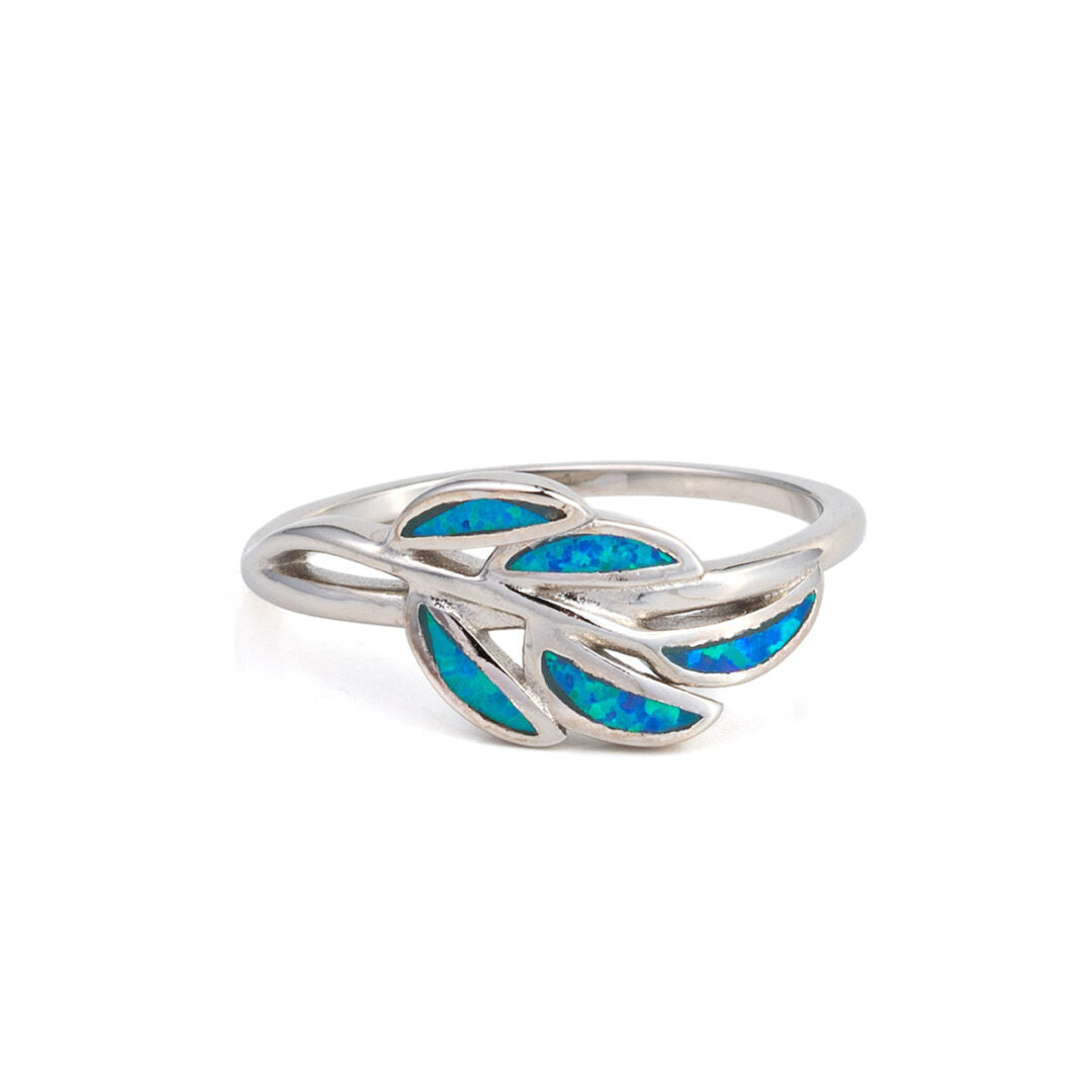Leaf Opal Ring – Sterling Silver 925