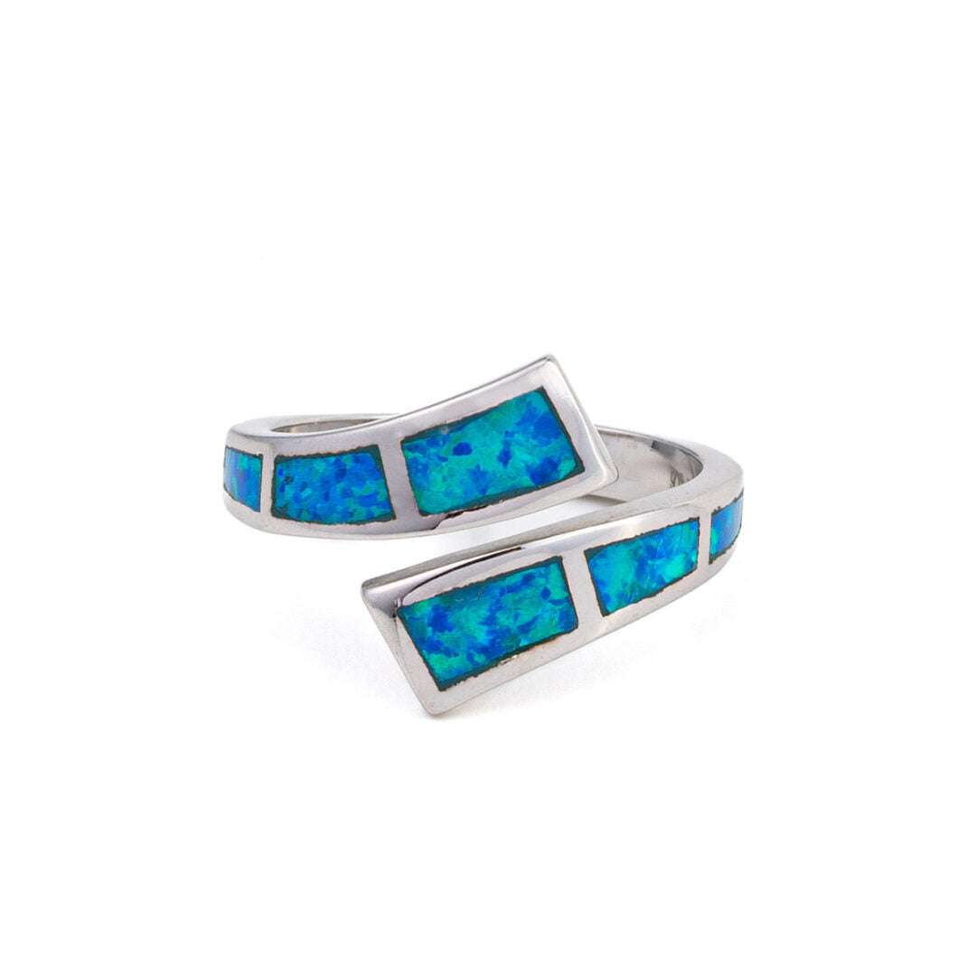 Blue Opal Ring – Sterling Silver 925