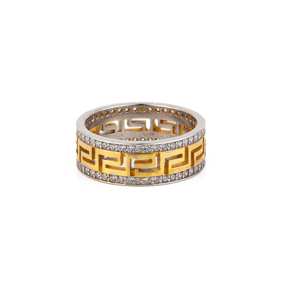 Meander Zircon Band Ring
