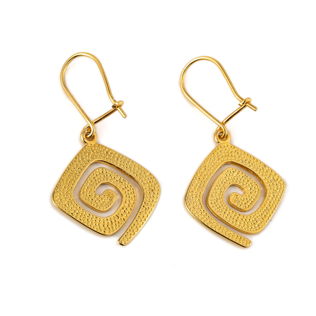 Meander Greek Key - Dangling Earrings