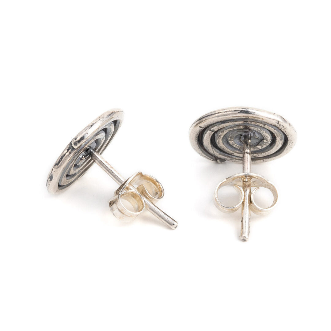Circle of Life Stud Earrings in Sterling silver