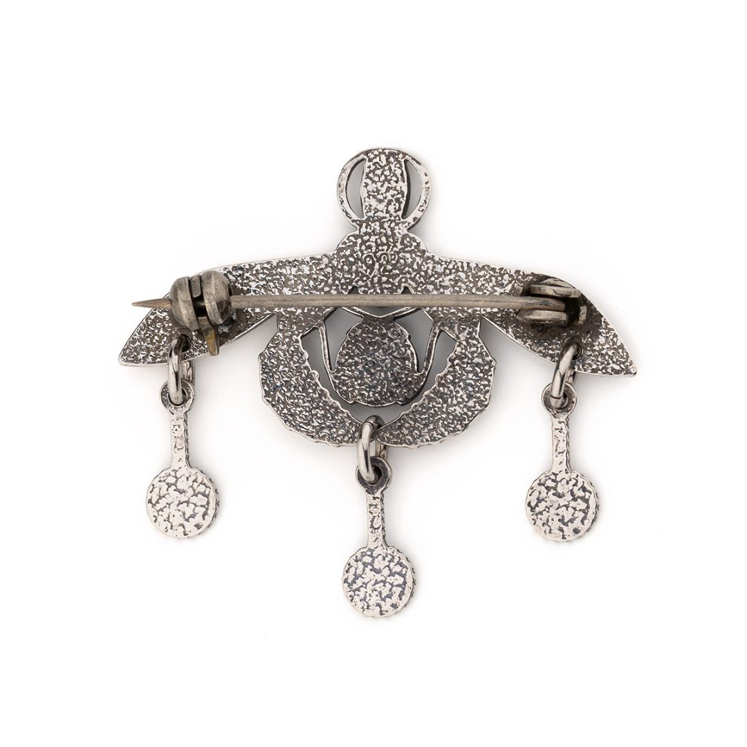 Minoan Bee Brooch 925 Sterling Silver