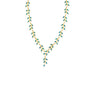 Opal Olive Tree Branch Leaf Necklace — Blue