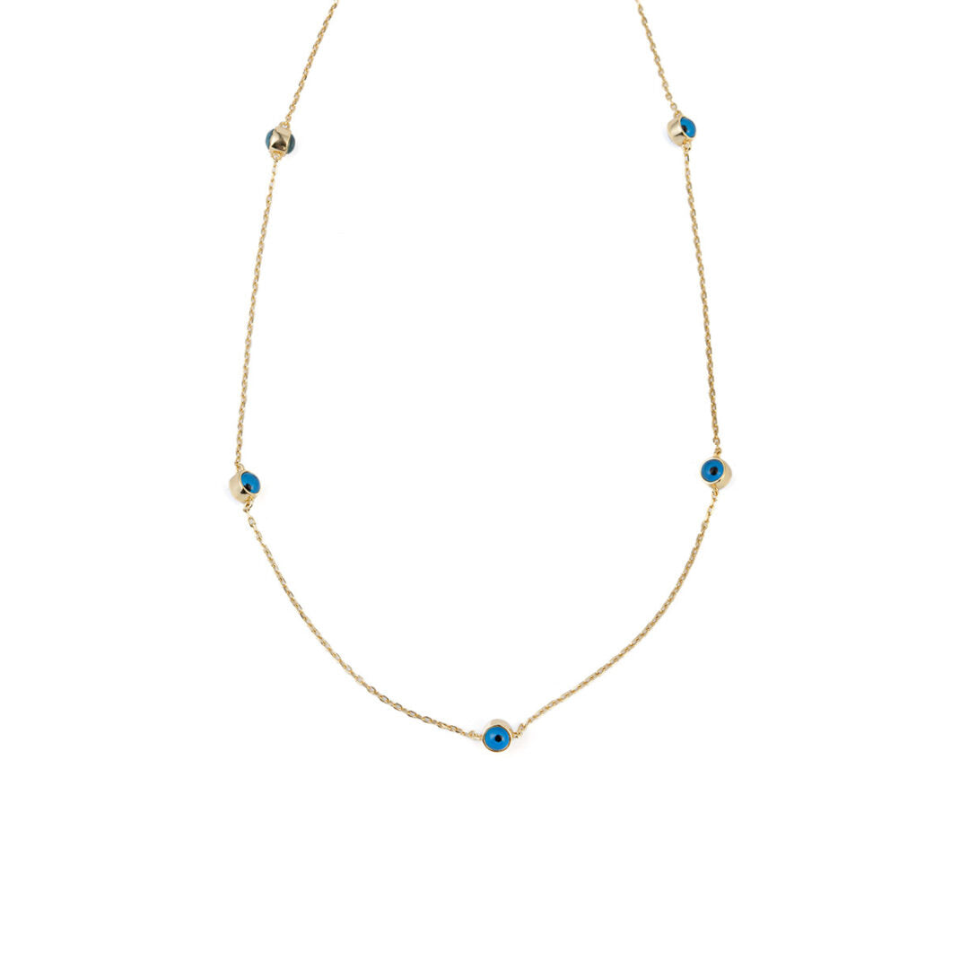 Evil Eyes Necklace - 925 Sterling Silver