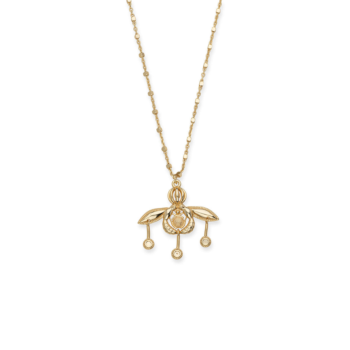 Minoan Honey Bee Necklace – 925 Sterling Silver Gold Plated