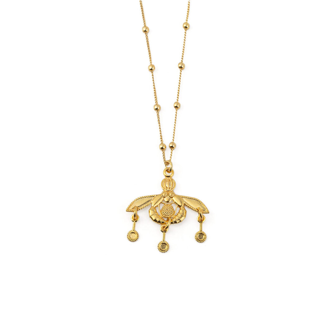 Minoan Bees Necklace – 925 Sterling Silver and Gold Plated