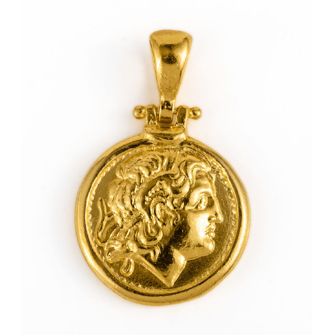 Alexander The Great Pendant - Gold Plated and Sterling Silver
