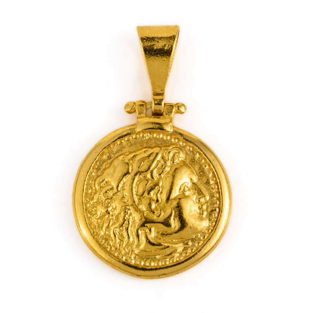 Hercules Coin Pendant - Gold Plated