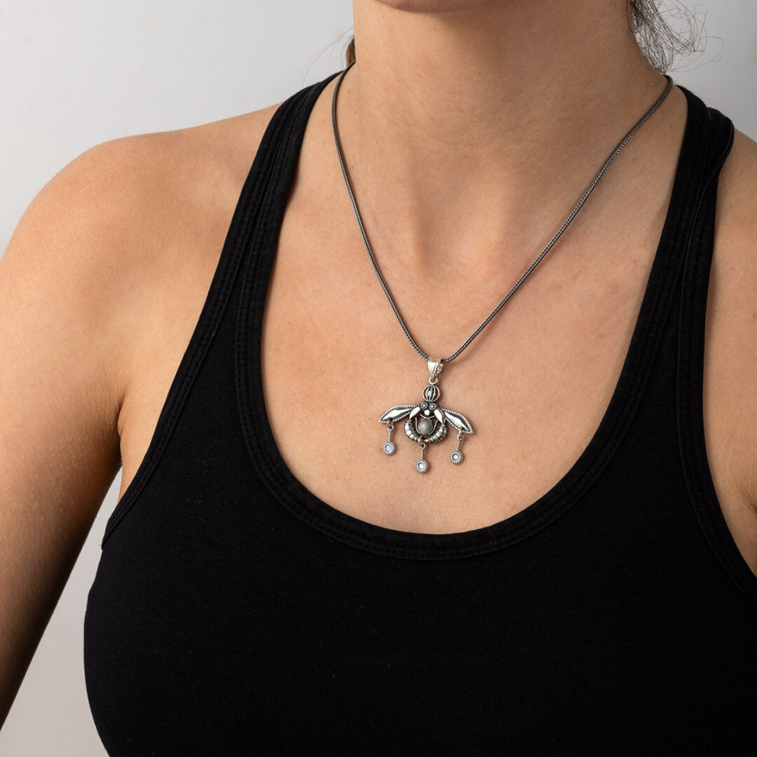 Minoan Bees Pendant - Sterling Silver