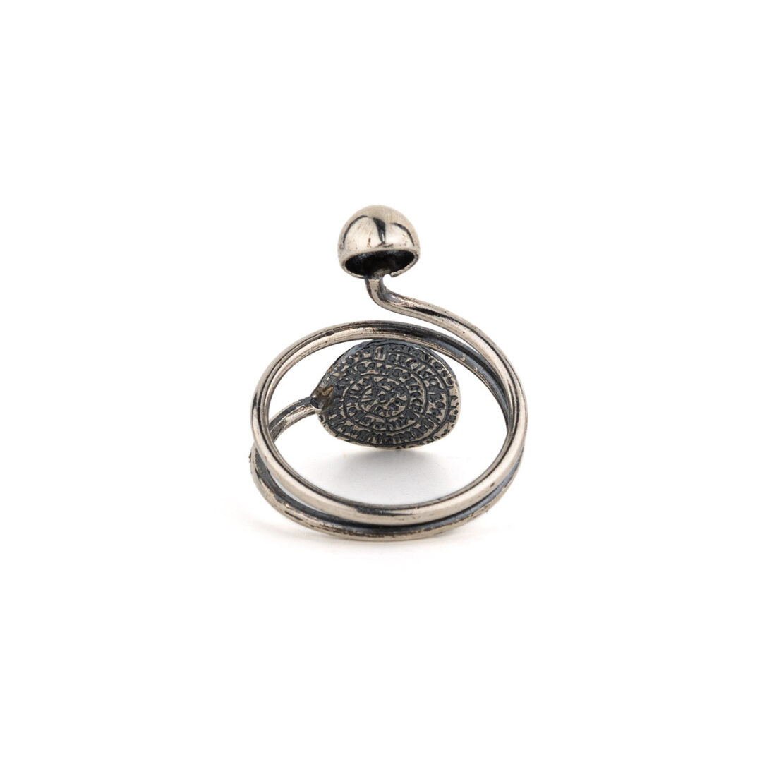 Adjustable Phaistos Ring – 925 Sterling Silver