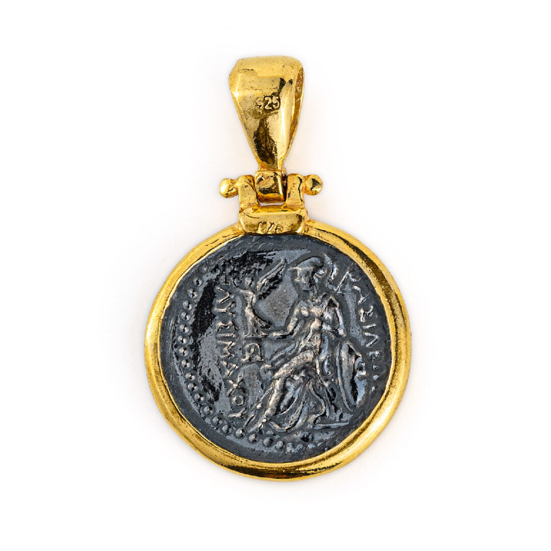 Alexander the Great Pendant - Sterling Silver and Gold Plated