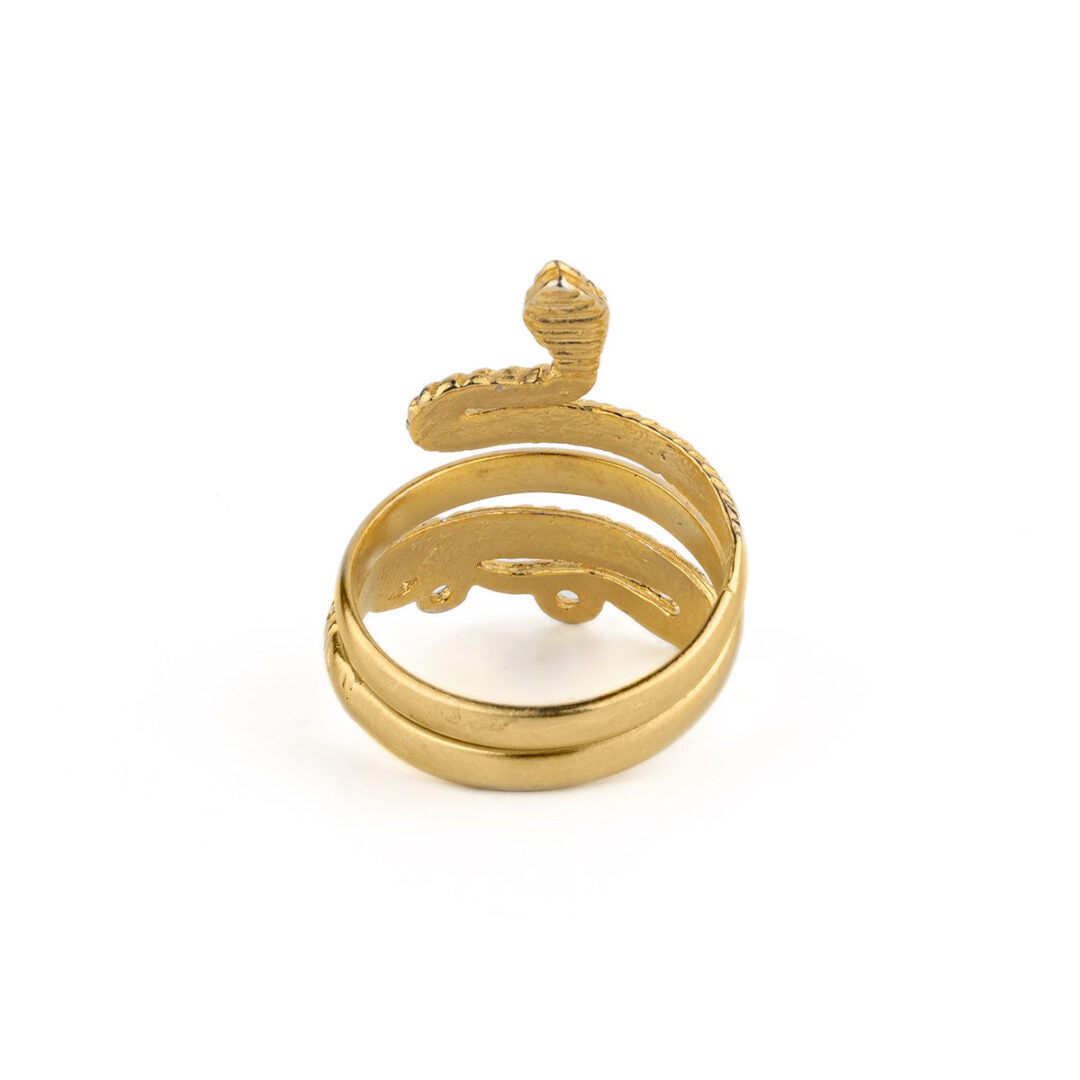 Snake Ring - 925 Sterling Silver and Gold Plated