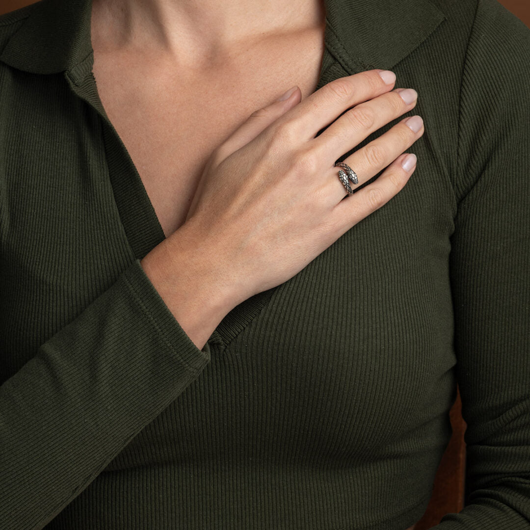 Sterling Silver Snake Ring