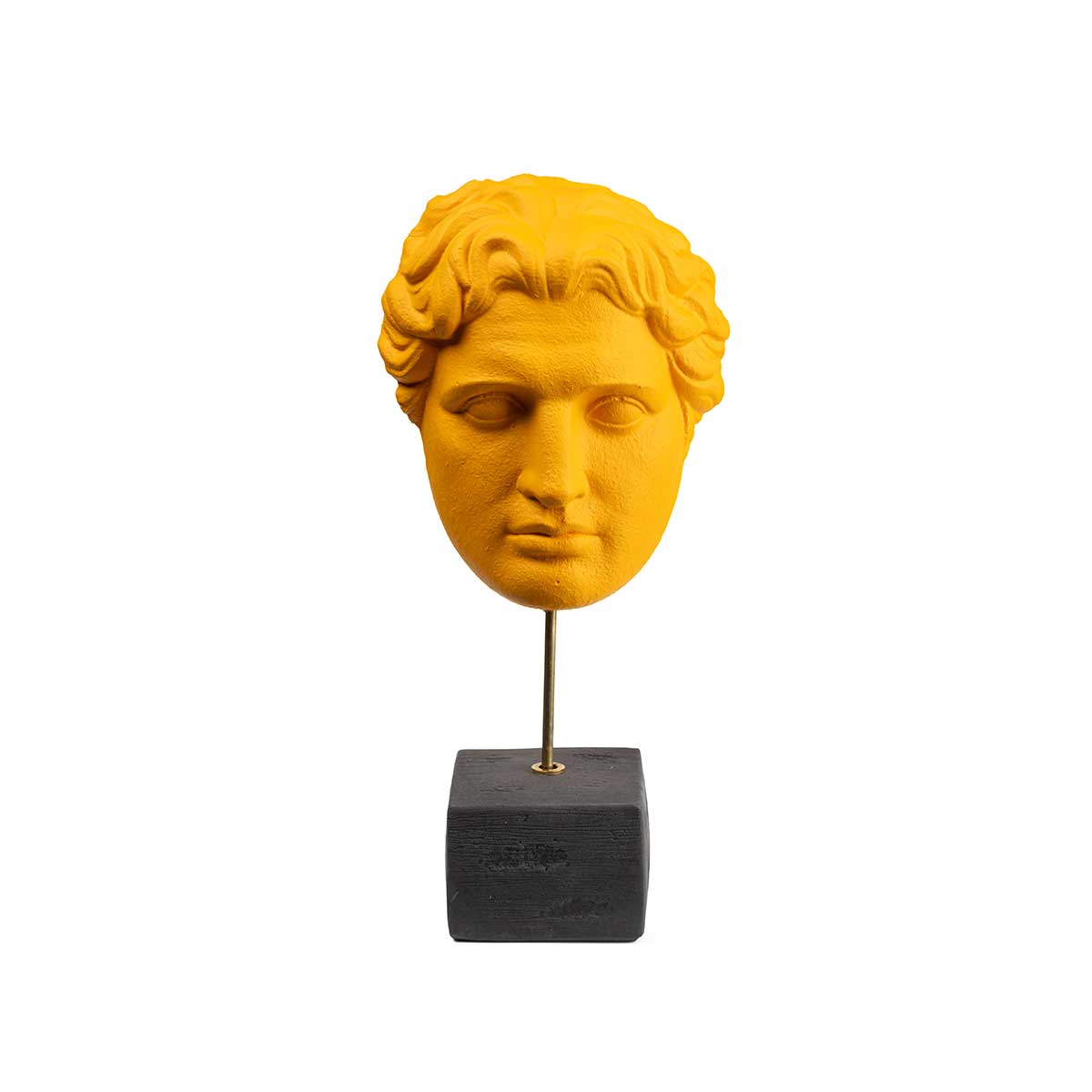 Greek Mask of Alexander the Great – Historical Art Décor — Yellow
