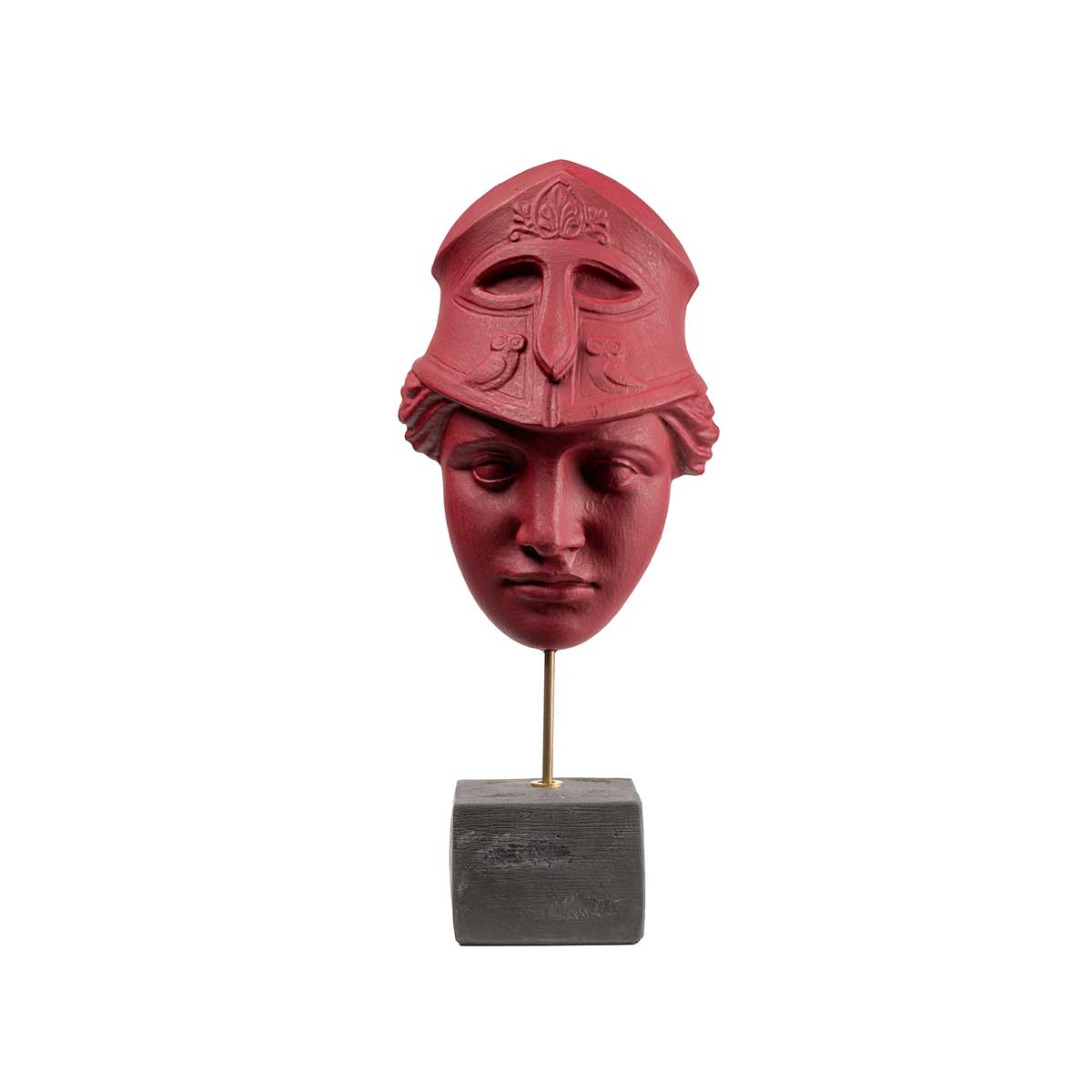 Mask of Athena – Greek Goddess of Wisdom Decorative Sculpture — Bordo