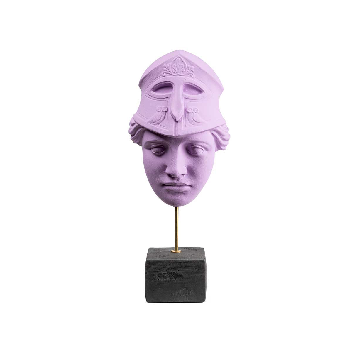 Mask of Athena – Greek Goddess of Wisdom Decorative Sculpture — Lilac