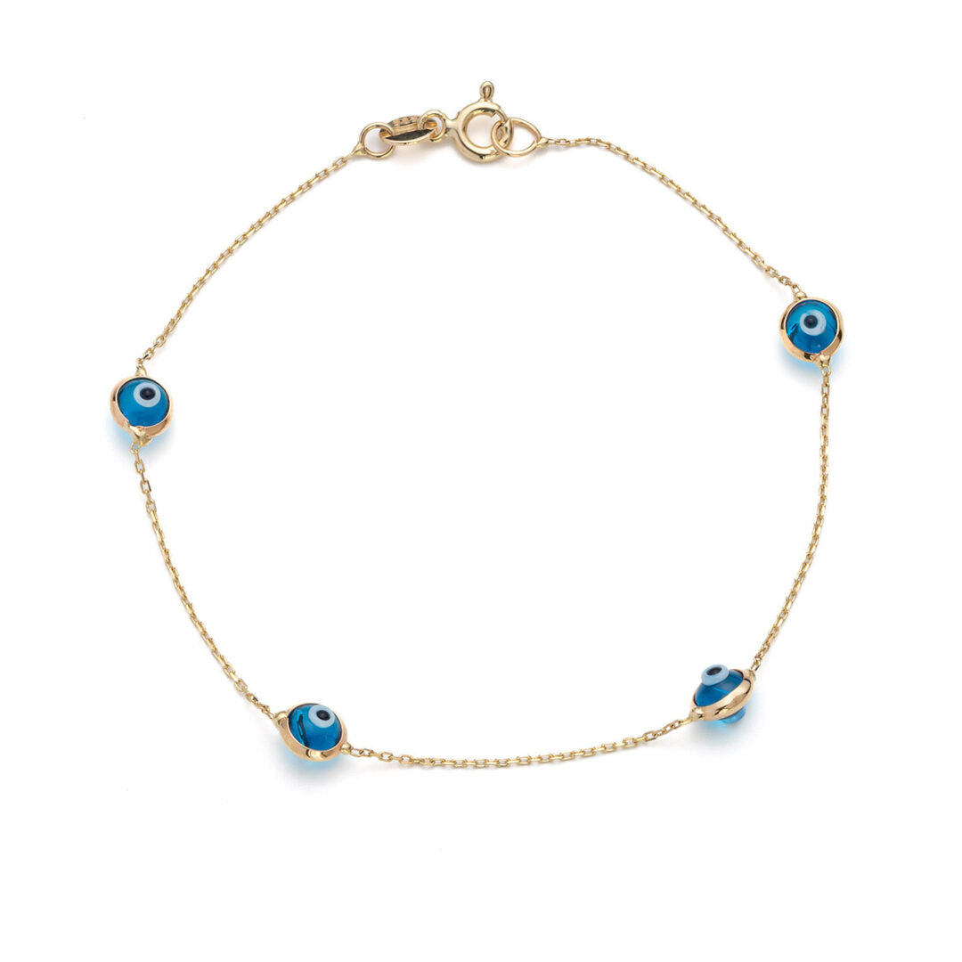 Blue Eyes Bracelet - 14k Gold