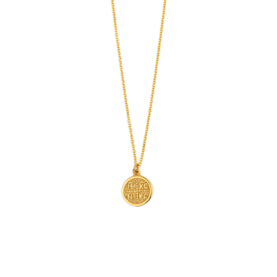 Constantinato Cross Necklace - 14K Gold