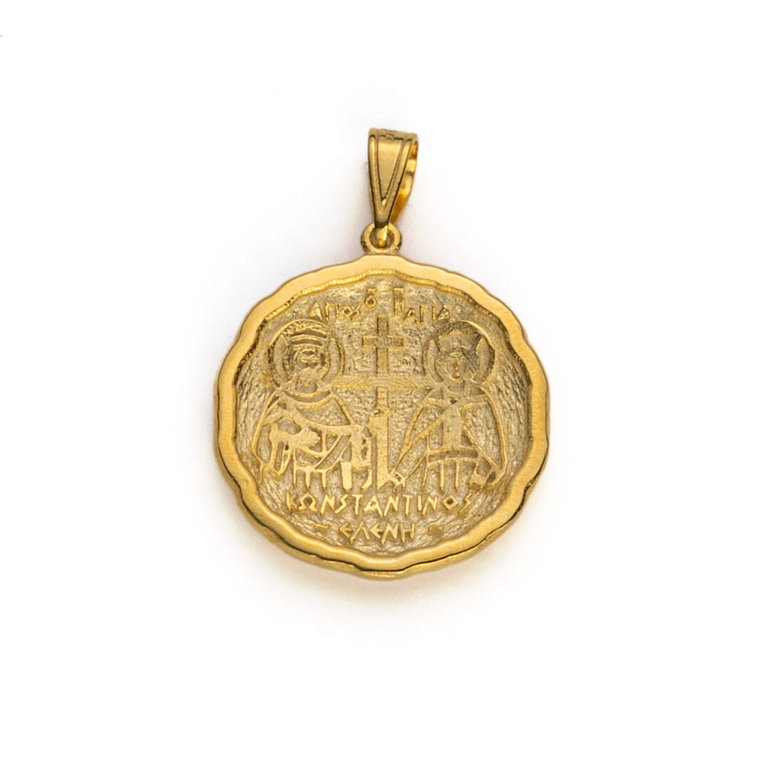 Konstantinato Pendant with Zircon – 9K Gold