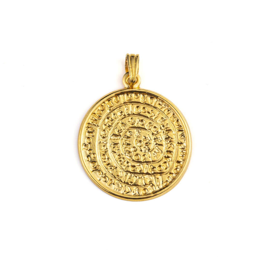 Phaistos Disc Pendant 14K Gold