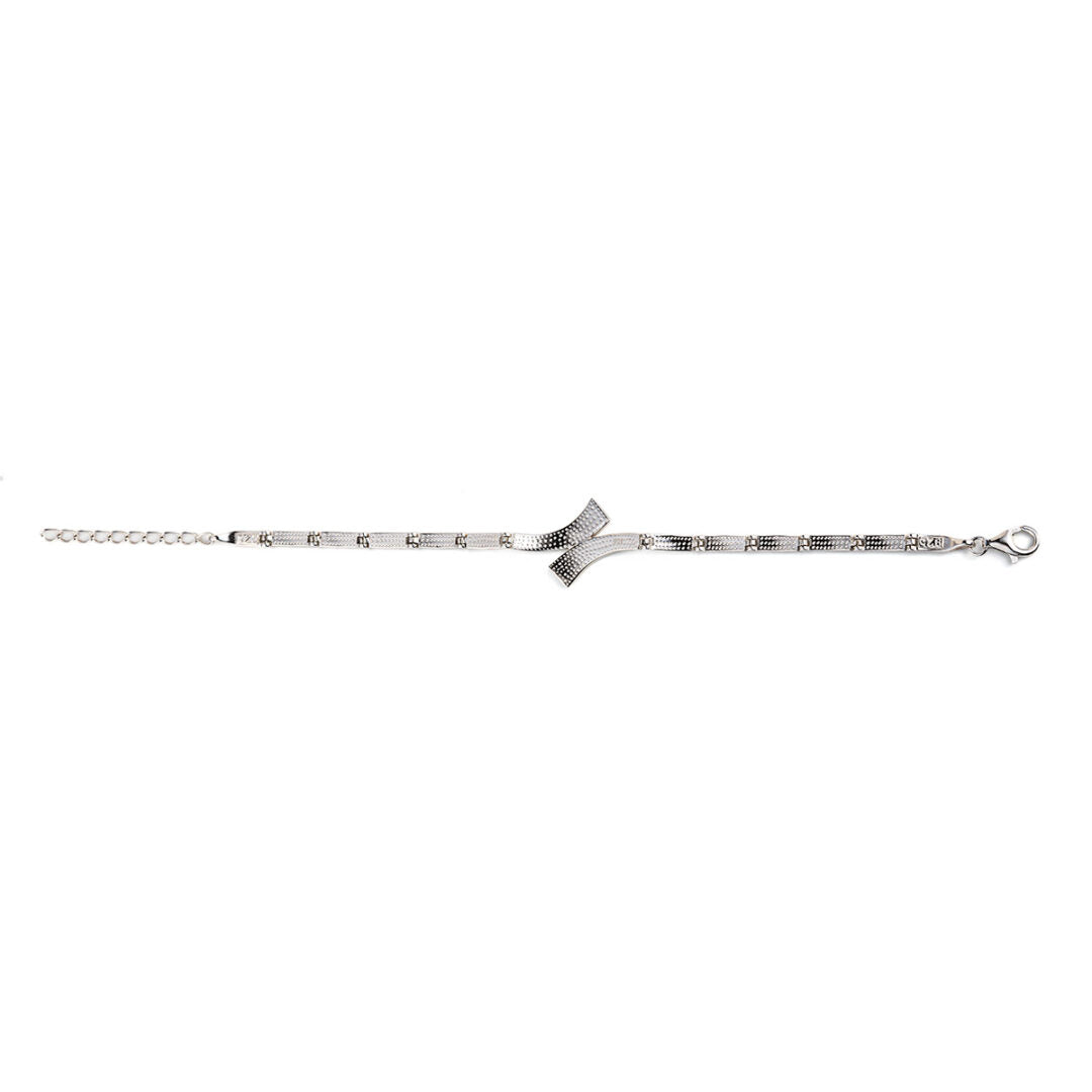 Meander Bracelet – 925 Sterling Silver with Opal — Blue