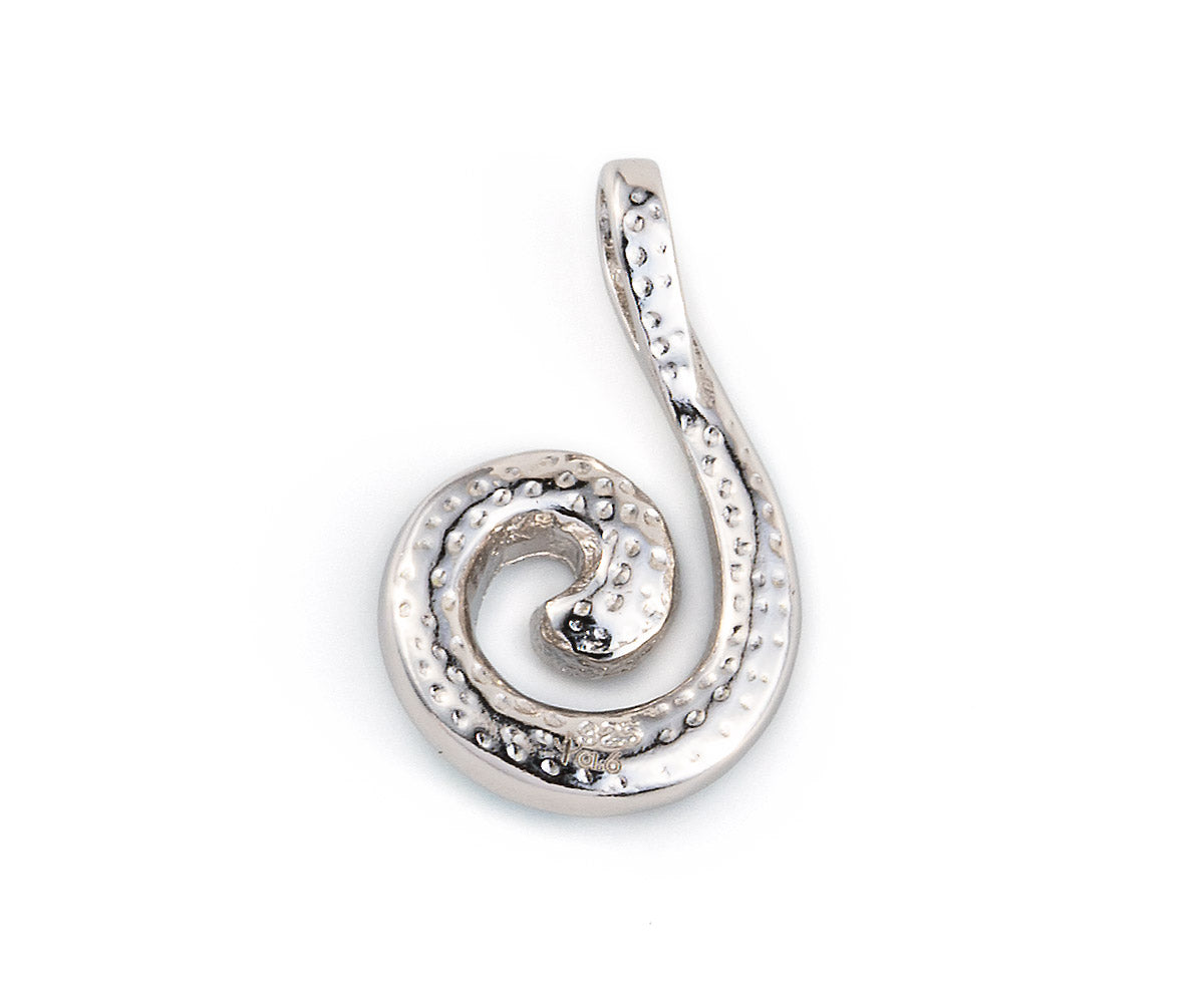 Blue Opal Spiral Pendant