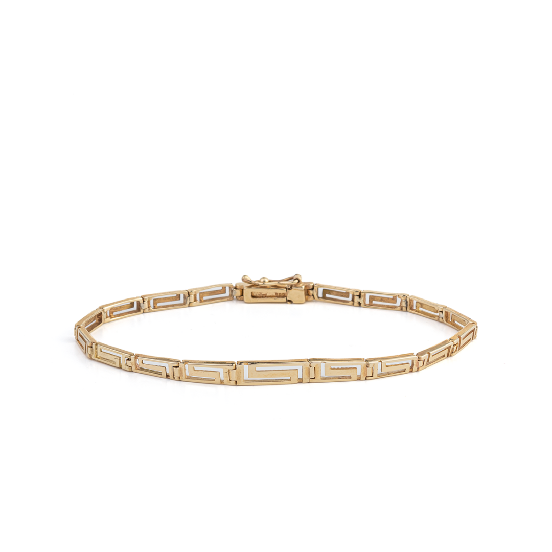 Meander Gold Bracelet - 14K