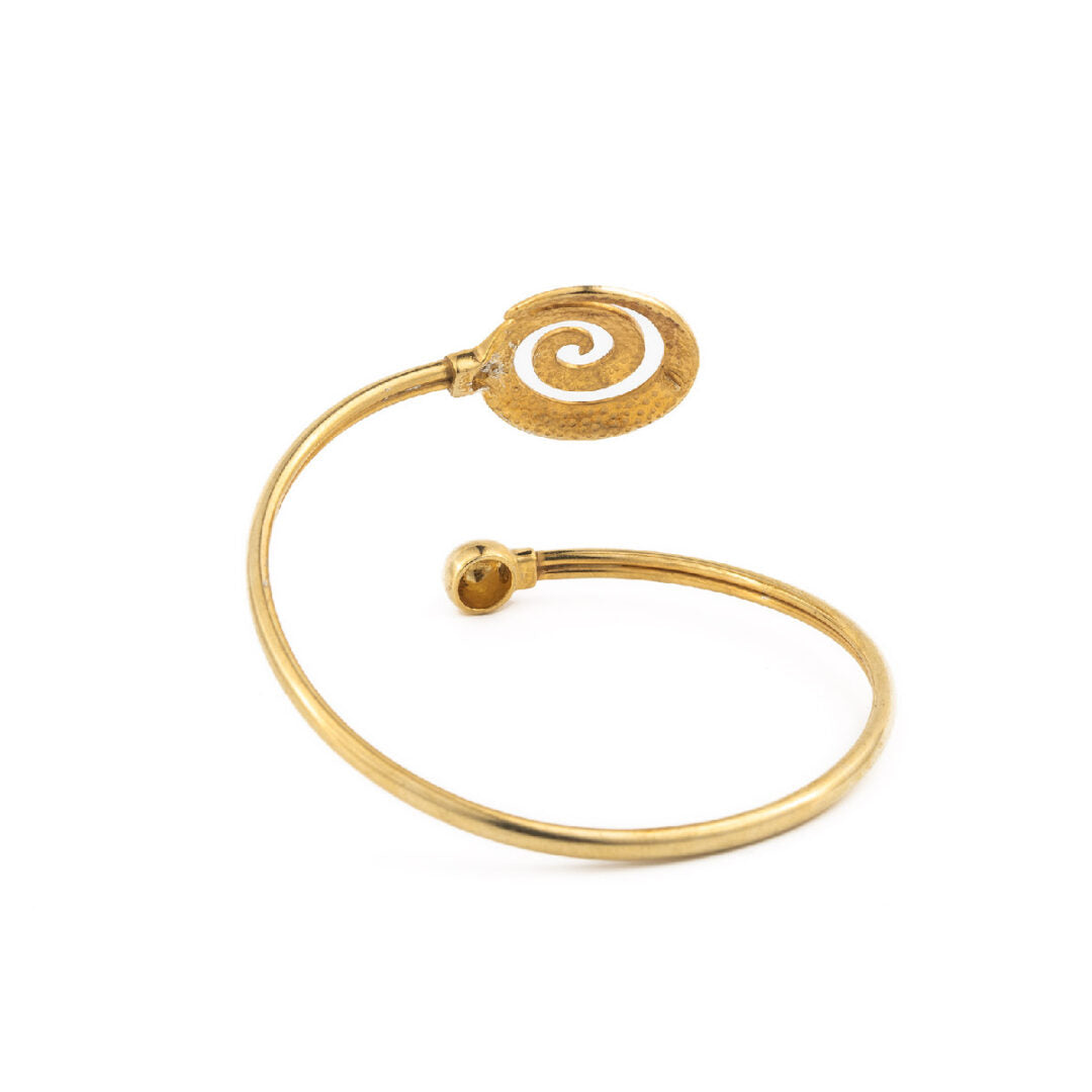 Spiral Hinge Bracelet - 925 Sterling Silver and Gold Plated