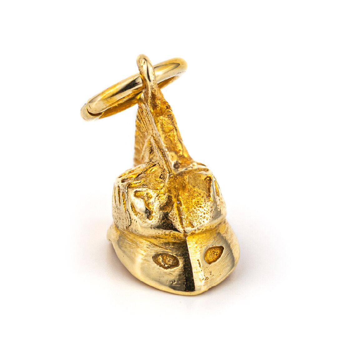 Spartan Helmet Pendant - 14K Yellow Gold