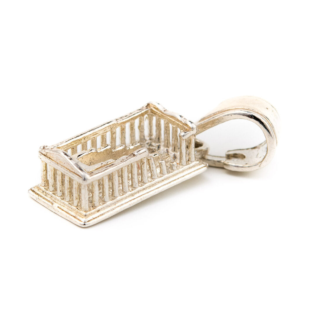 Parthenon Charm Sterling Silver Pendant