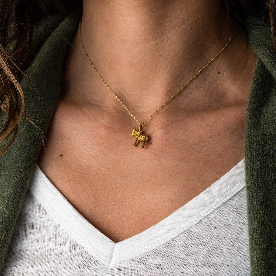 14k Gold Donkey Charm
