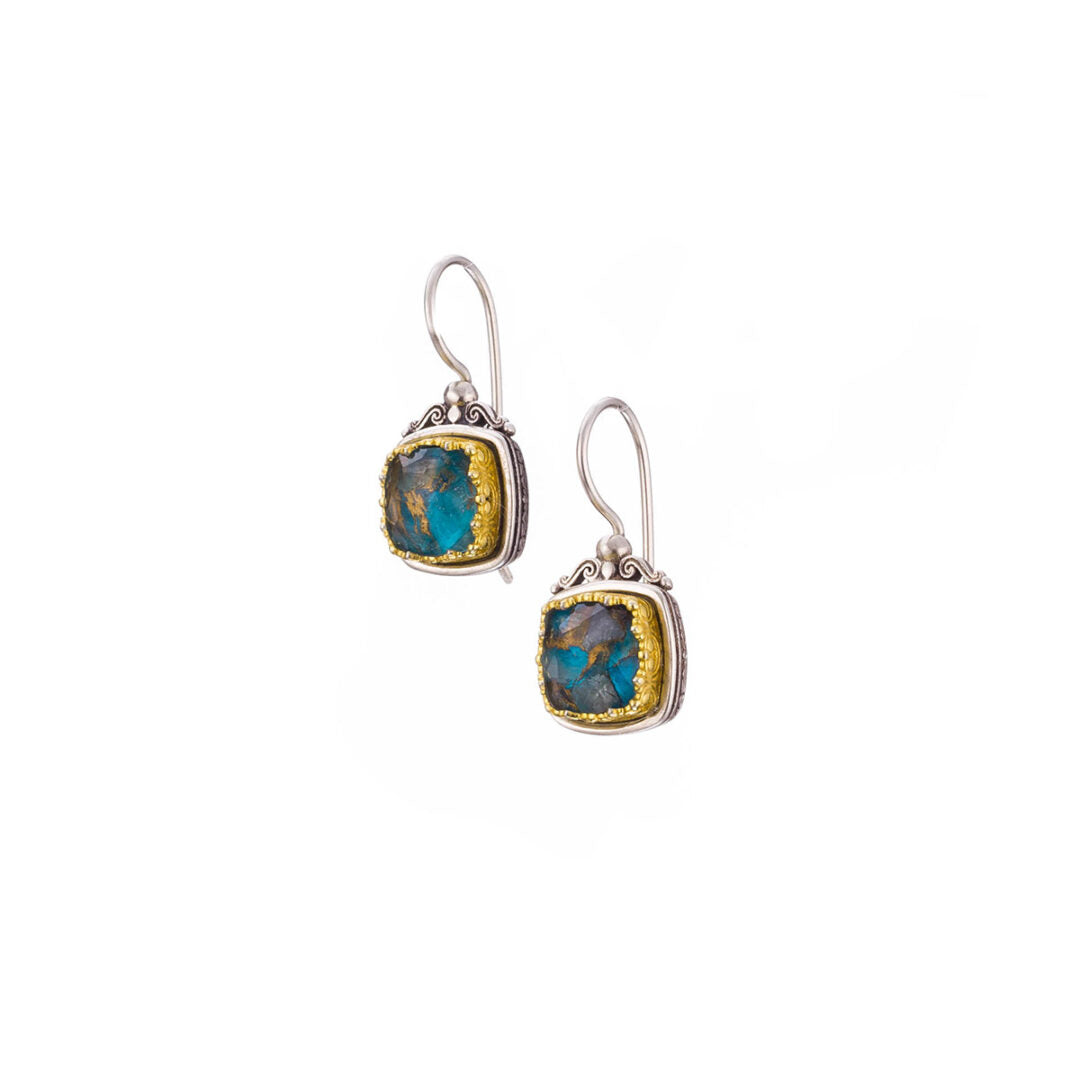 Gerochristo - Iris earrings in Sterling Silver with Gemstone