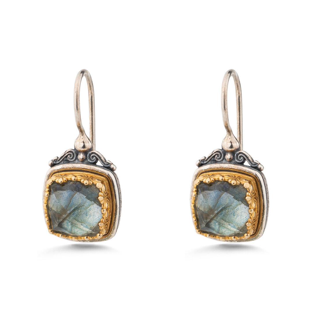 Gerochristo - Iris earrings in Sterling Silver with Gemstone