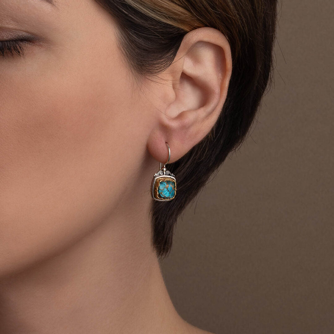 Gerochristo - Iris earrings in Sterling Silver with Gemstone