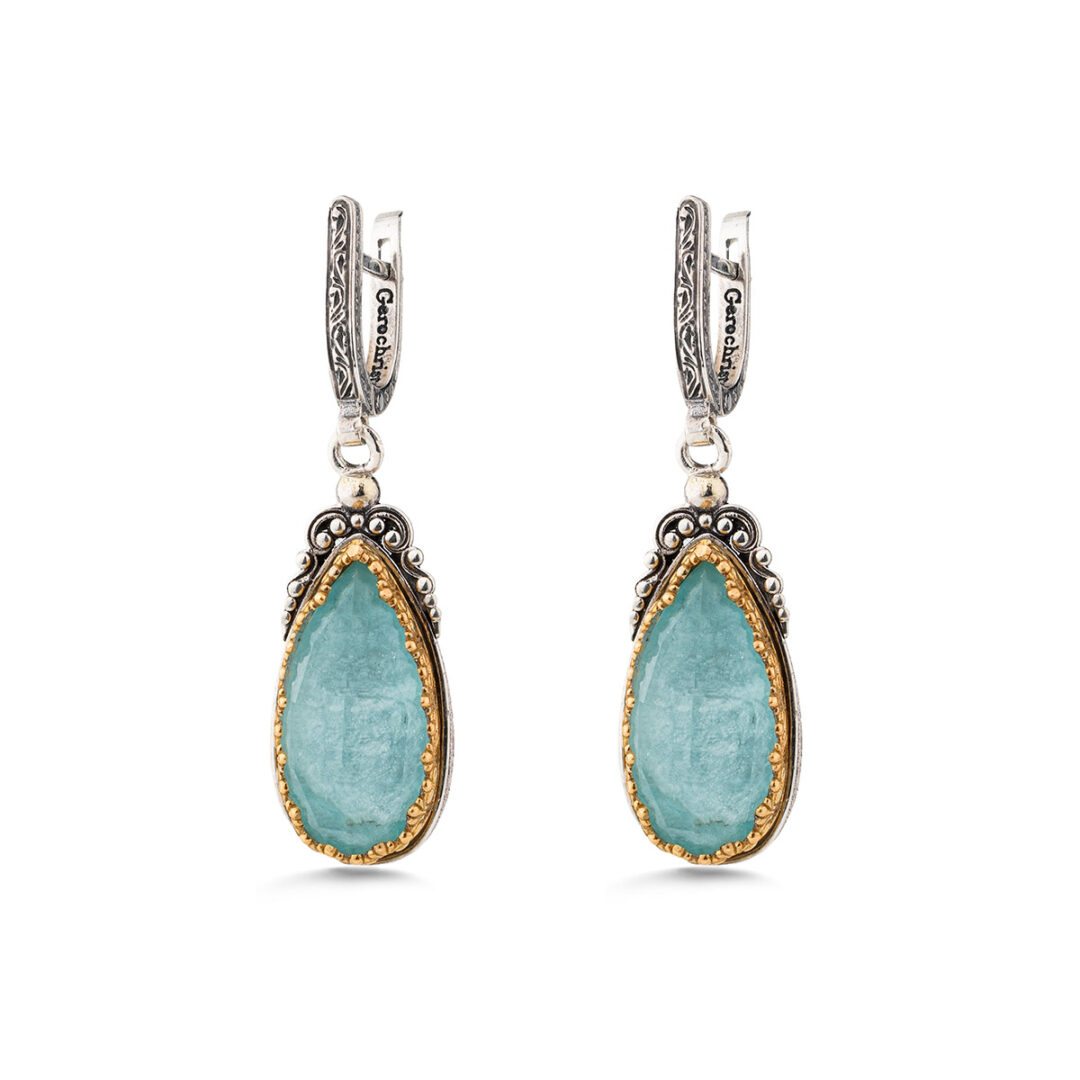 Gerochristo - Iris Dangle earrings in Sterling silver with Doublet Gemstones