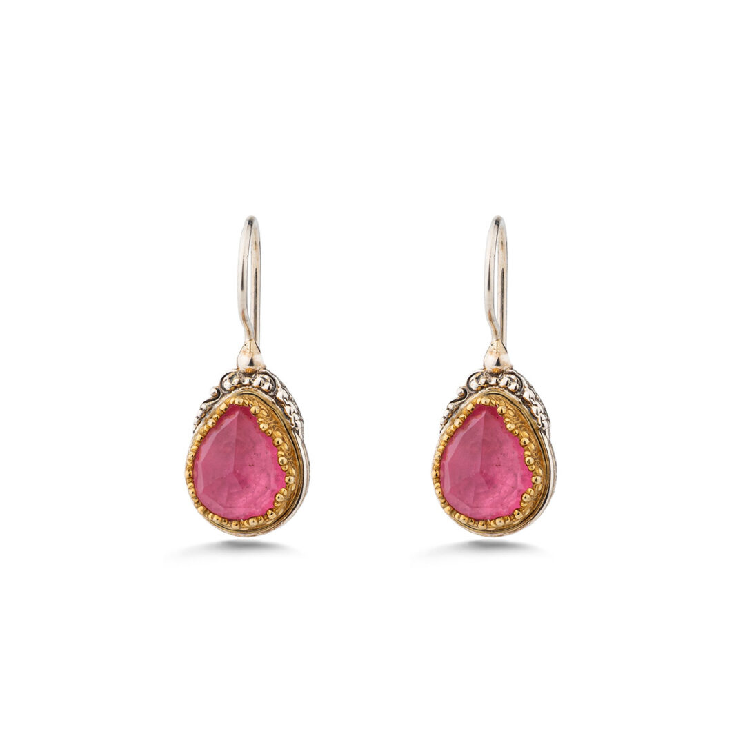Gerochristo – Iris TearDrop Earrings in Sterling Silver with Gemstones