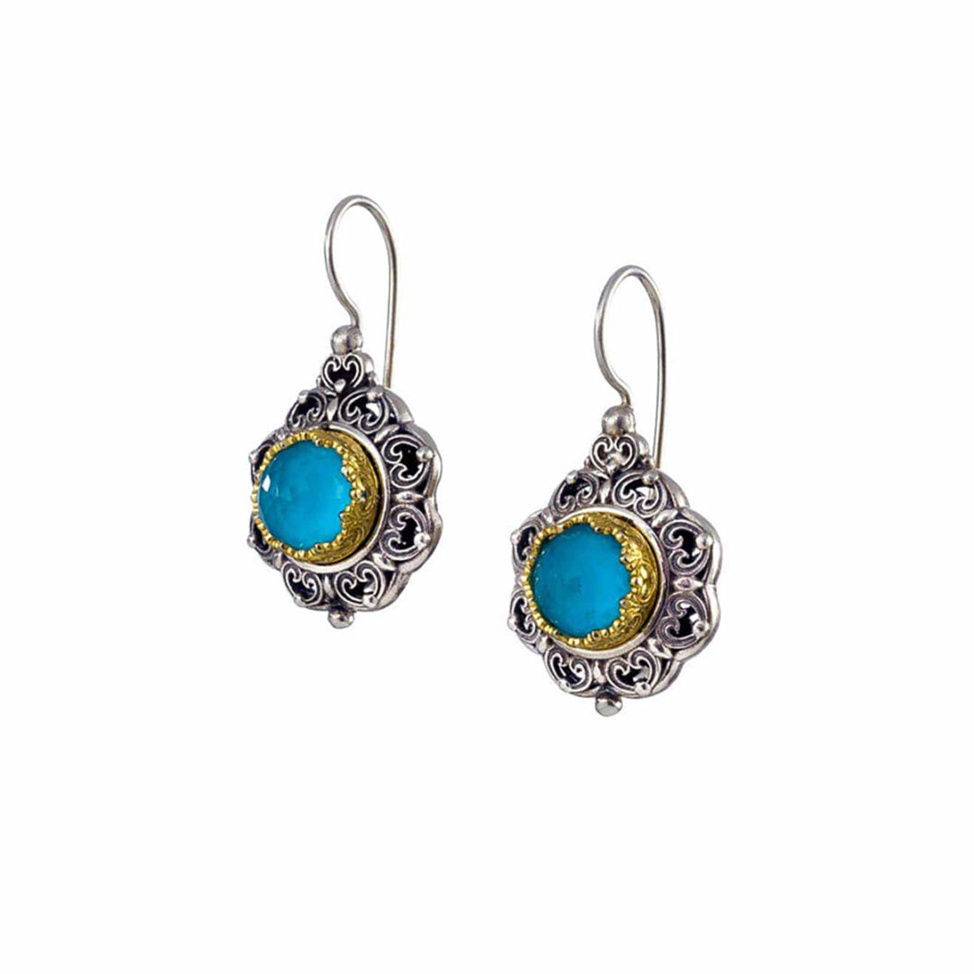 Gerochristo - Penelope earrings in Sterling Silver with Gemstones