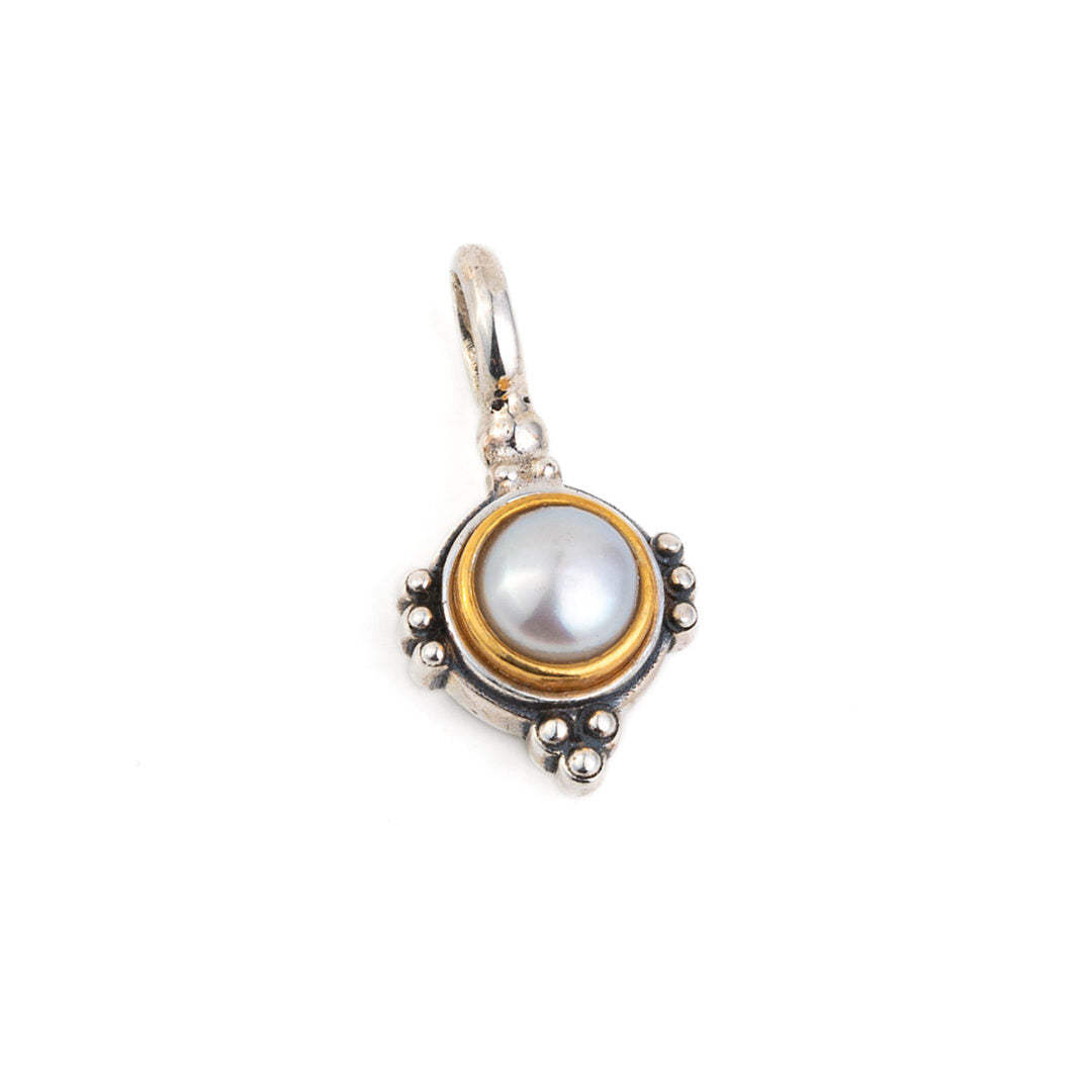Gerochristo – Semeli Pendant with Pearl in Sterling Silver