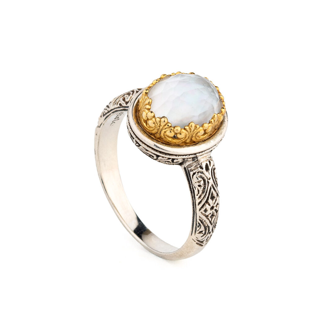 Gerochristo - Moonstone ring in 925 Sterling Silver