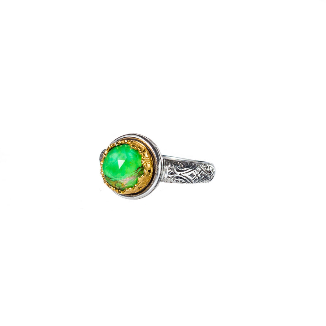 Gerochristo - Iris ring in Sterling Silver with Doublet stones